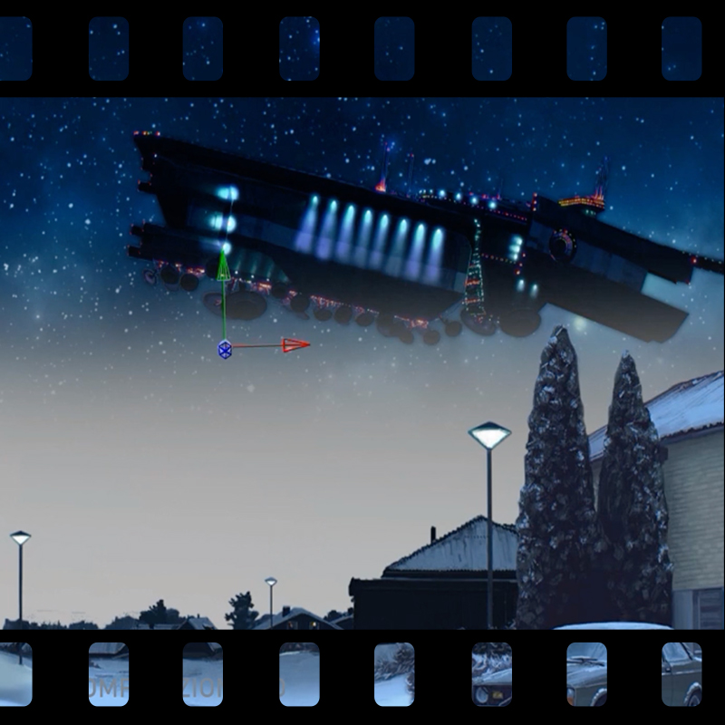 Astronave in 3D animata creata con After Effects e Photoshop