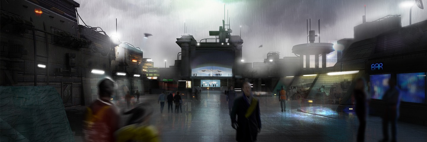scenografia 3d futuristica ambientazione 3ds Max e VRay | LiCausi Studio