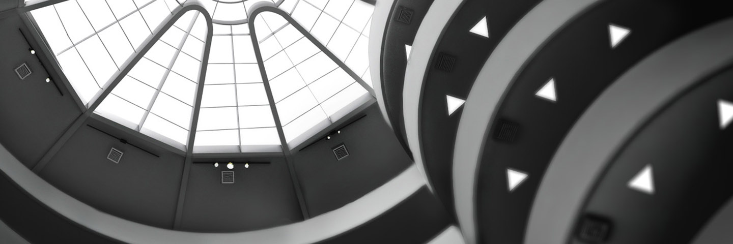 Rendering 3D Guggenheim particolare edificio | LiCausi Studio