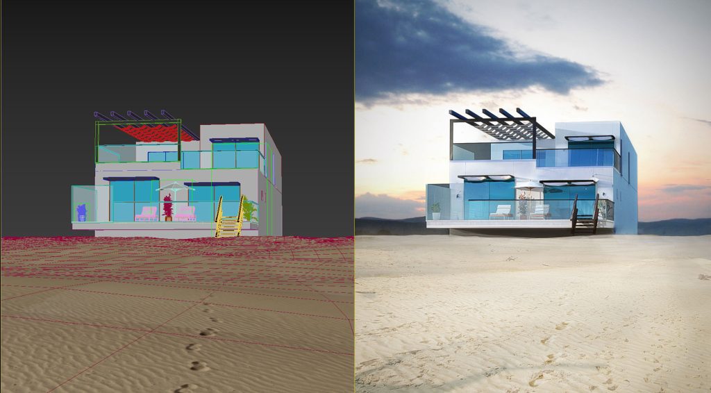 modellazione villa 3D