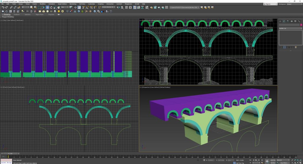 ponte 3D con le forme 2D