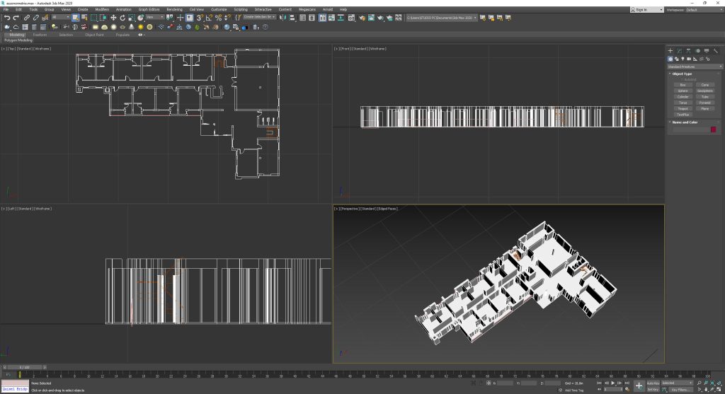 schermata lavoro 3DS Max