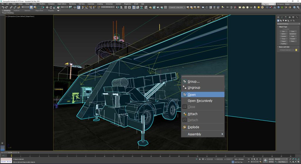 3D Studio Max gruppi e livelli 3D