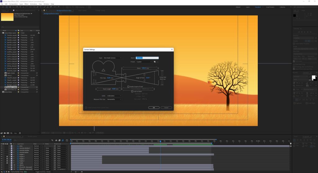 Impostazioni di camera di base con After Effects