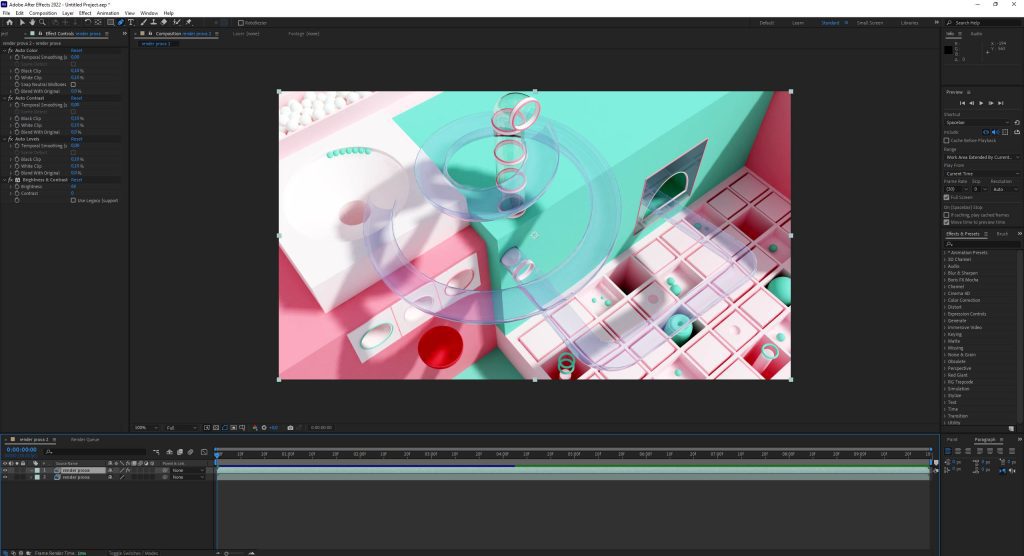 Post produzione motion graphics After Effects