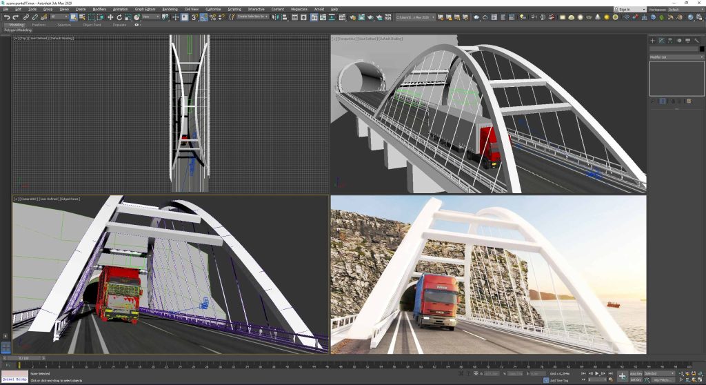 Struttura metallica 3D ponte