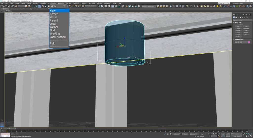 assi cartesiani movimento 3ds Max