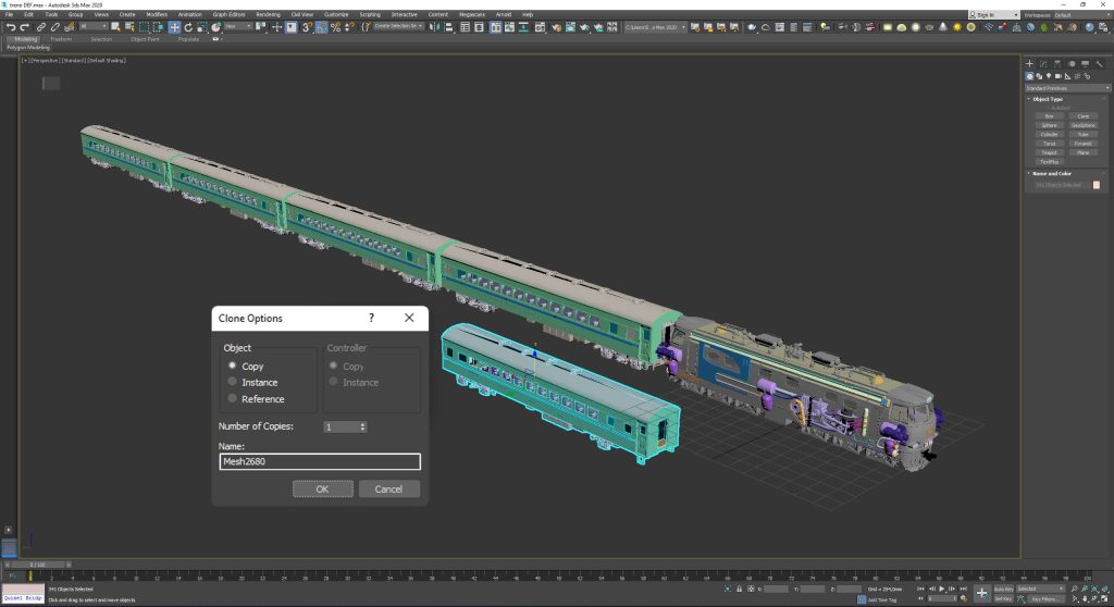 copiare e instanziare elementi 3D