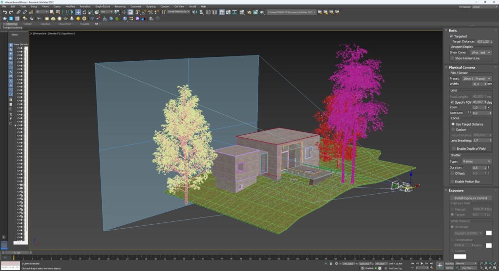 Impostazioni di camera per V Ray con 3D Studio Max