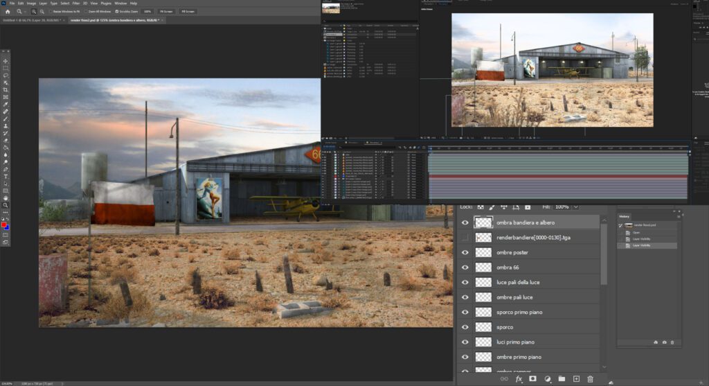 Post produzione Photoshop e After Effects