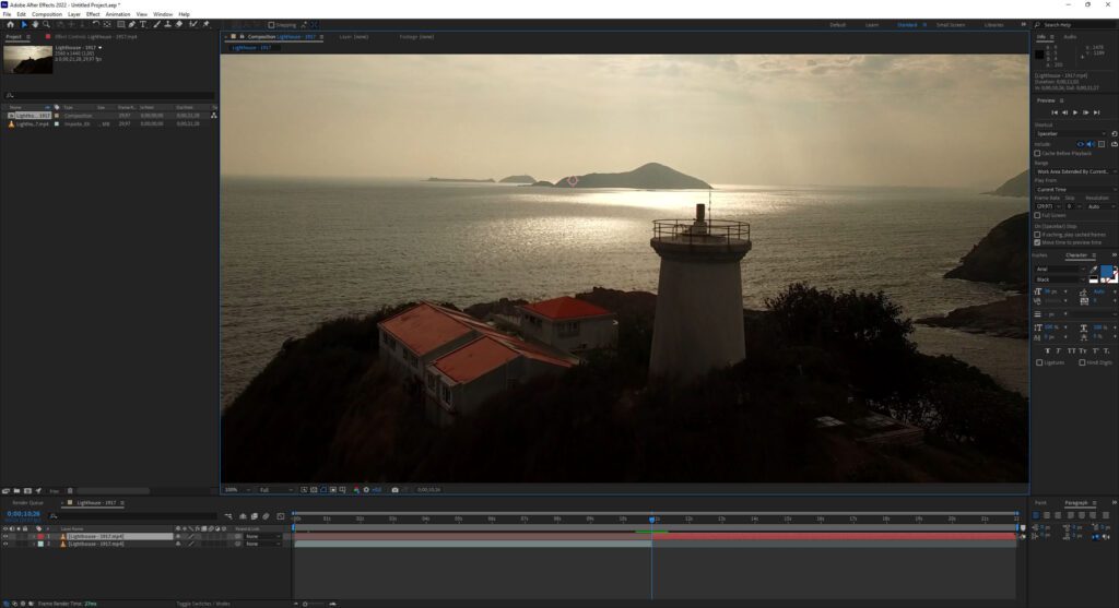 Tagliare le composizioni video in After Effects