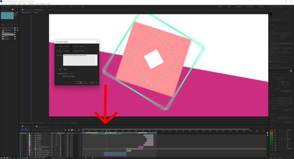 Utilizzo dei Marker di After Effects per la motion graphics