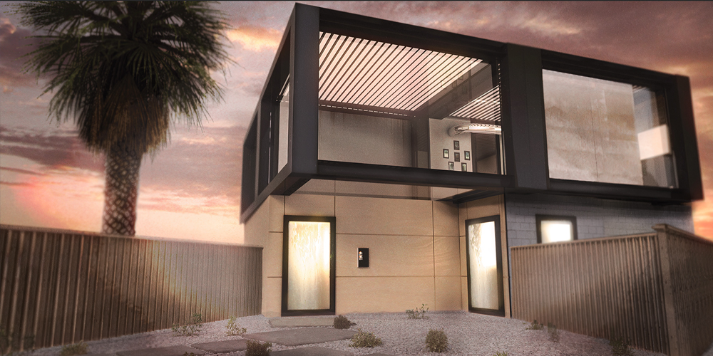 Render esterno villa chen sun art con 3d Studio Max e VRay