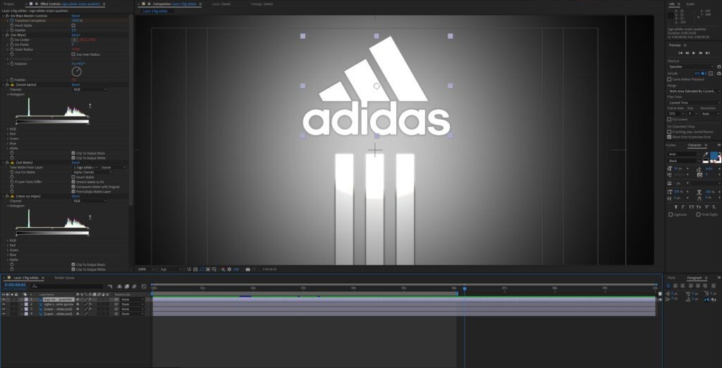Animazione logo Adidas con After Effects 1024x550 1