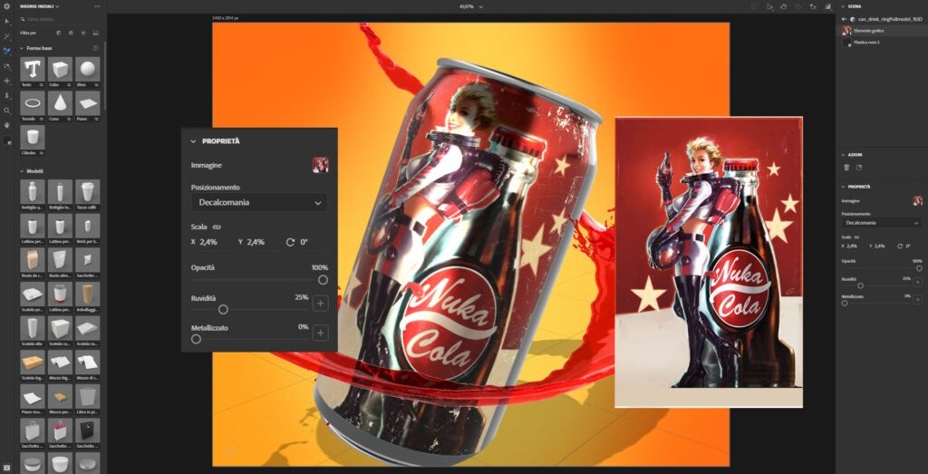 Applicazione materiali e texture Adobe Dimension 1024x556 1