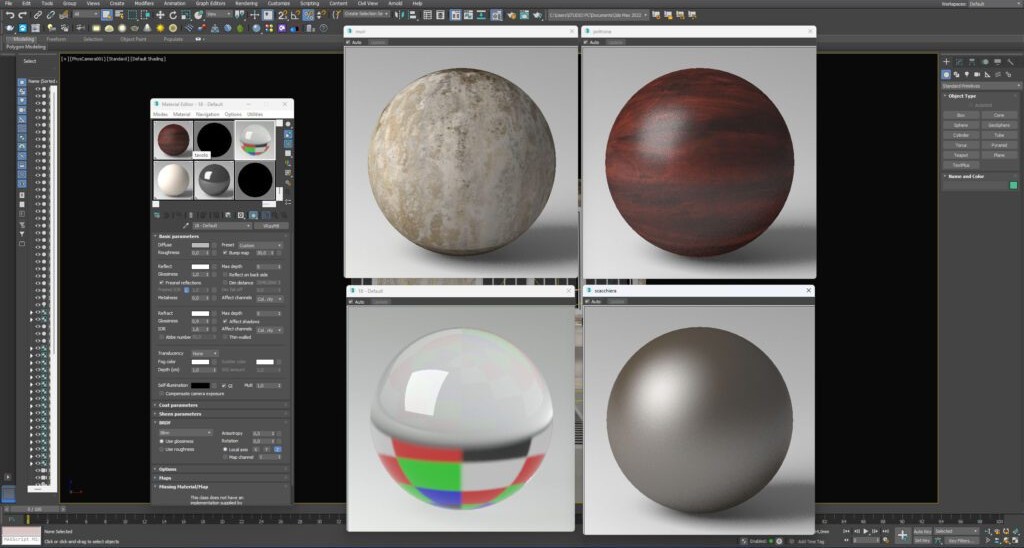 Il pannello materiali e delle texture di V Ray per 3D Studio Max 1024x558 1