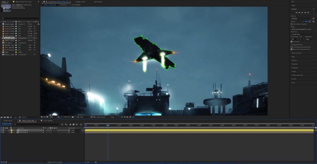 Rotoscoping maschera astronave con After Effects 1024x559 1 1