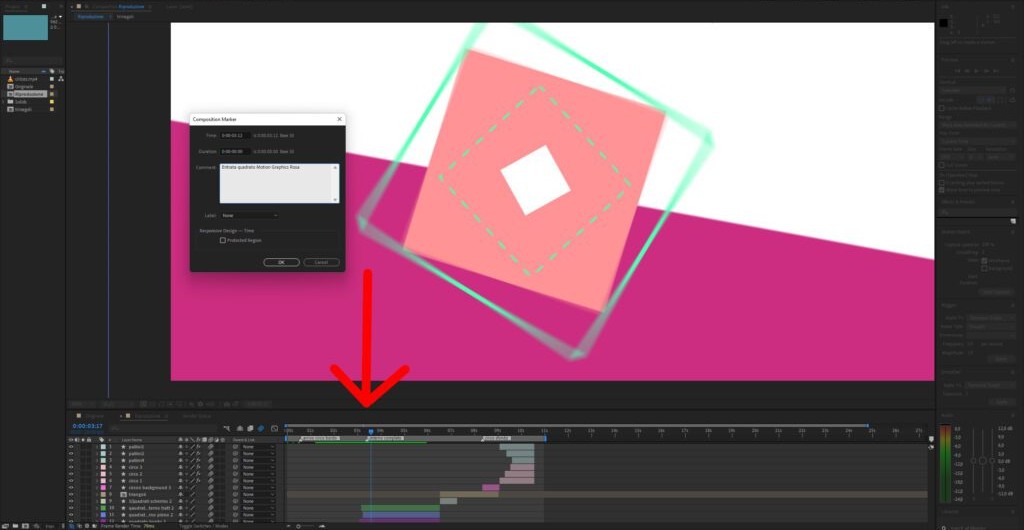 Utilizzo dei Marker di After Effects per la motion graphics 1024x557 1